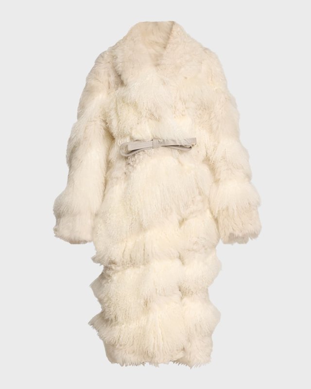 Emrys Oversized Lamb Shearling Cocoon Coat
